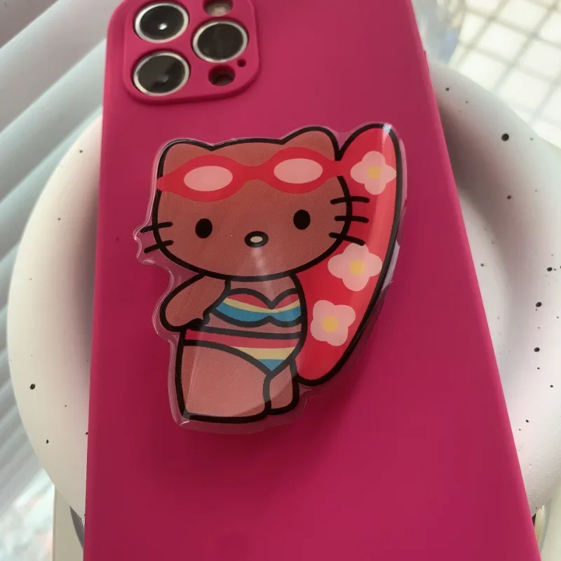 Sanrio Hello Kitty Mobile Phone Ring Holder Anime 3d Universal Finger Ring Holder Cell Phone Stands Cartoon Phone Accessories