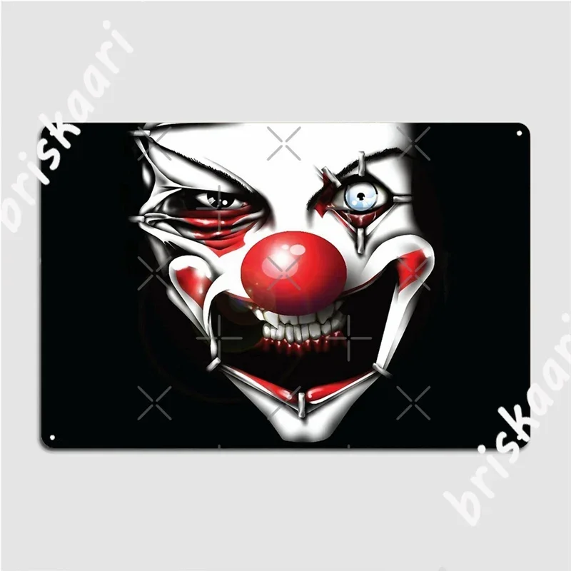 Scary Clown Metal Signs Wall pub Bar Cave Printing Wall Plaque Tin sign Posters