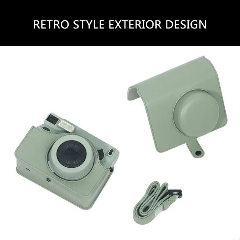 Y98A Instants Camera Base pour large 400, couverture en PU avec sangle