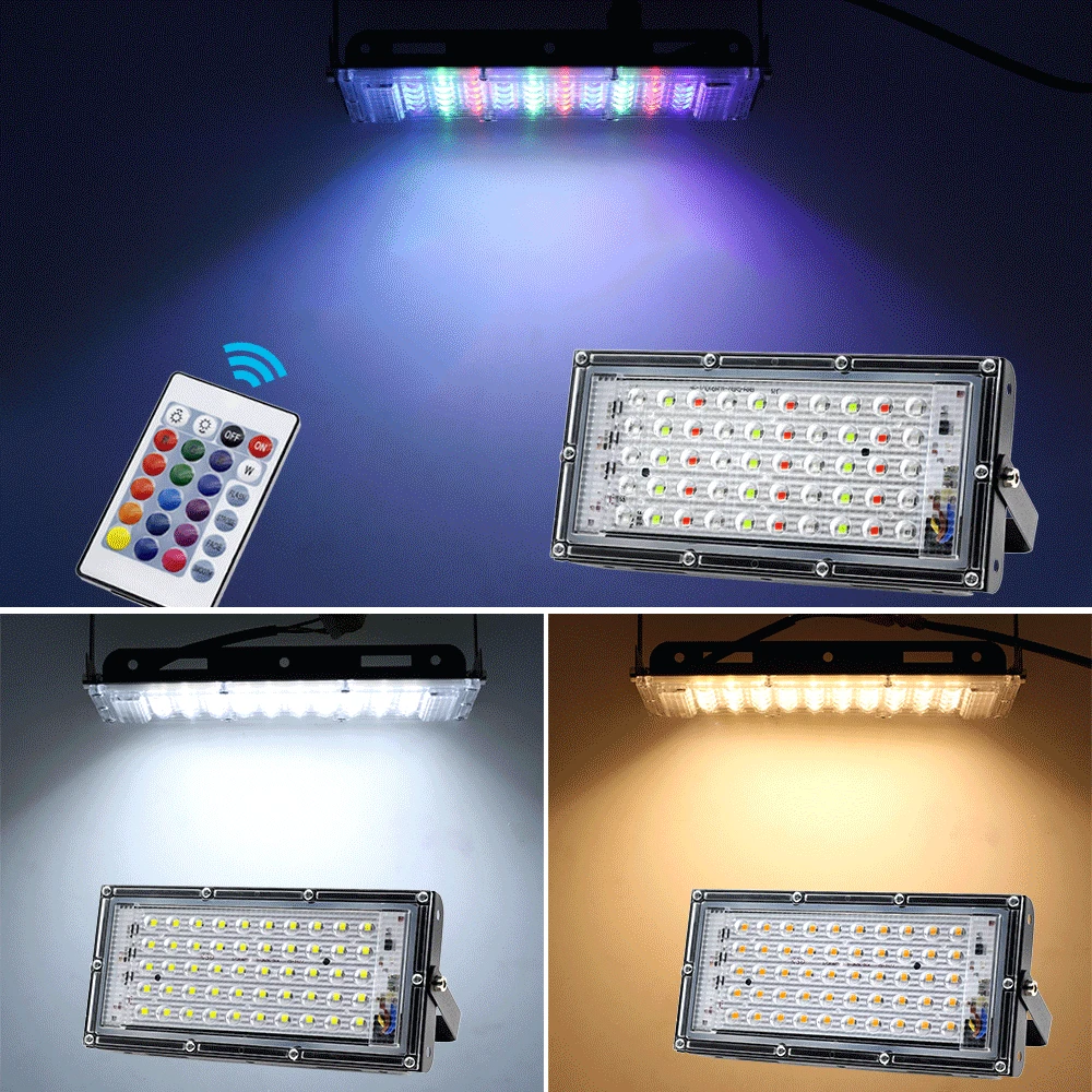 LED Floodlight 50/100W High Brightness Lighting Outdoor Waterproof Floodlight Outdoor Energy-saving Road Garden Courtyard Lights