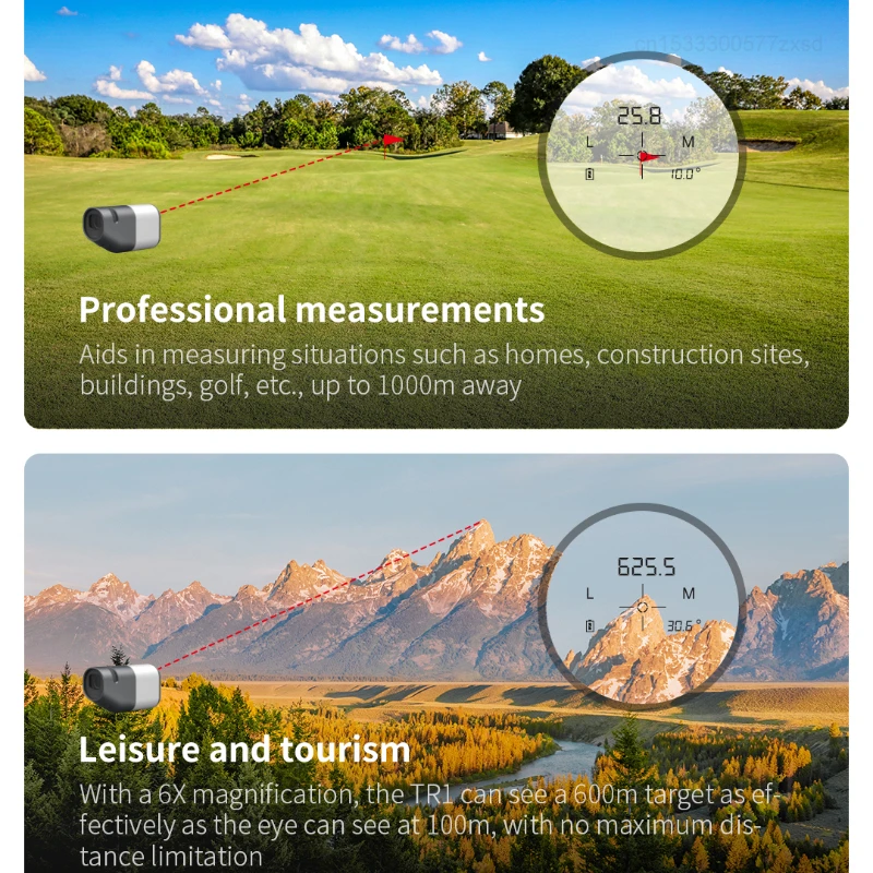 Xiaomi DUKA ATuMan TR1 laserowy dalmierz teleskop 6X jednooczny 800 ~ 1200m Laser miarka polowania na golfa