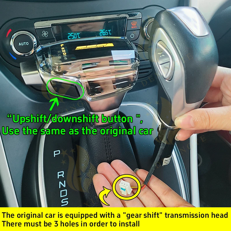 

Upgrade for ford kuga 2013-2016 Colorful crystal led light shift knob modified gear lever for Ford non-destructive installation