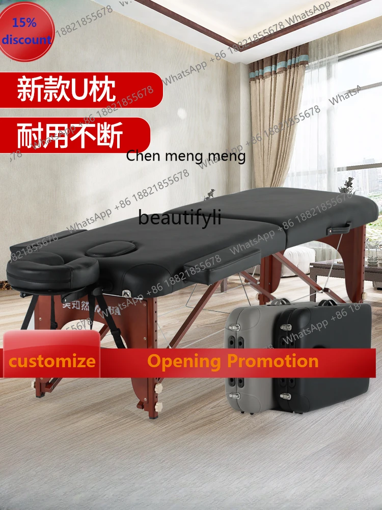 S7486 ss Lettino da massaggio pieghevole Lettino facciale per moxibustione per terapia di massaggio portatile portatile