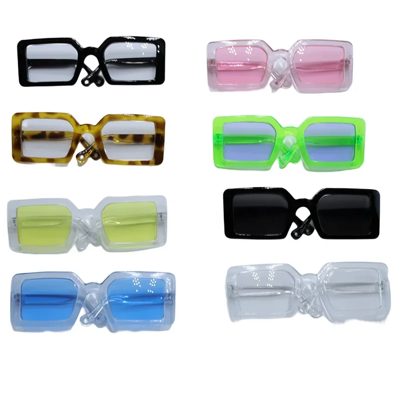 

For 1/31/4 BJD Accessories For 15cm/20cm Dolls Fashion Square Round Frame Glasses Clothes Plush Doll Eyeglasses Gift Toy