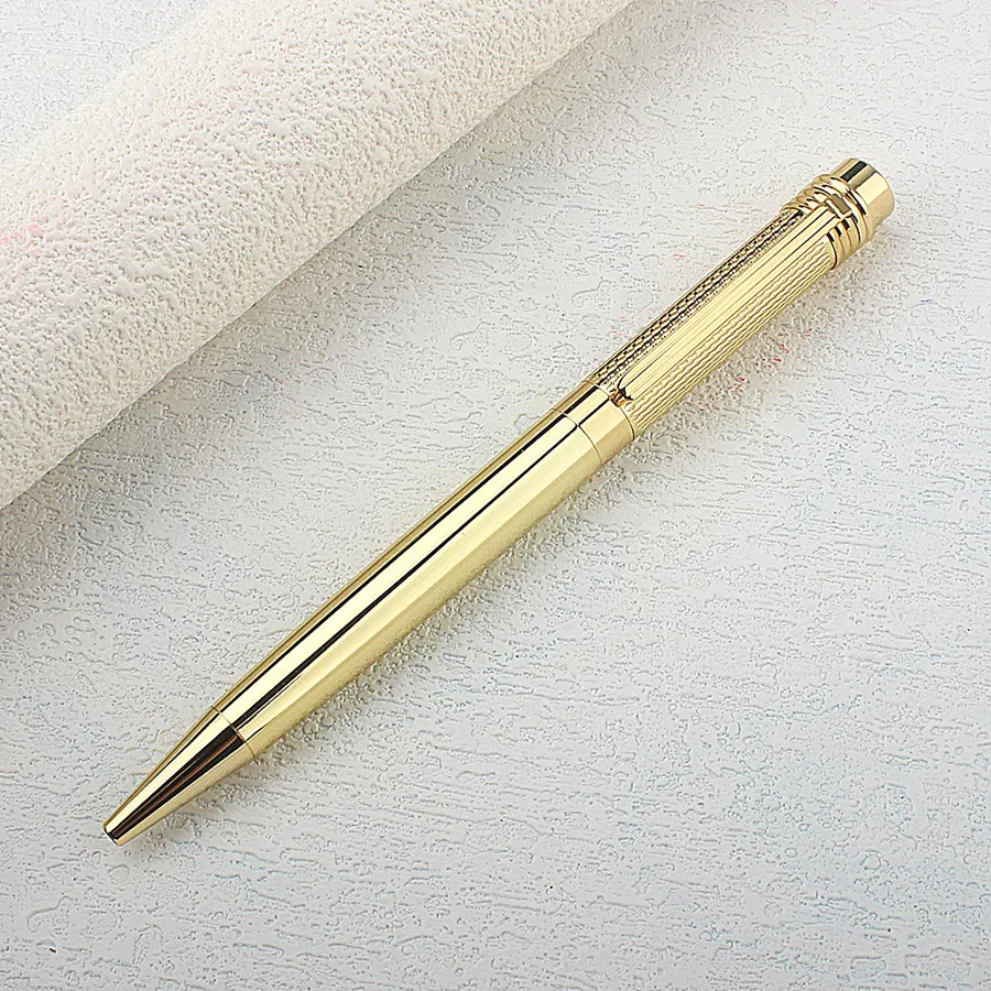 1PCS Metal Gel ink Pen luxury Pens 0.7MM Smooth Switzerland Refill Black Ink Office Business School