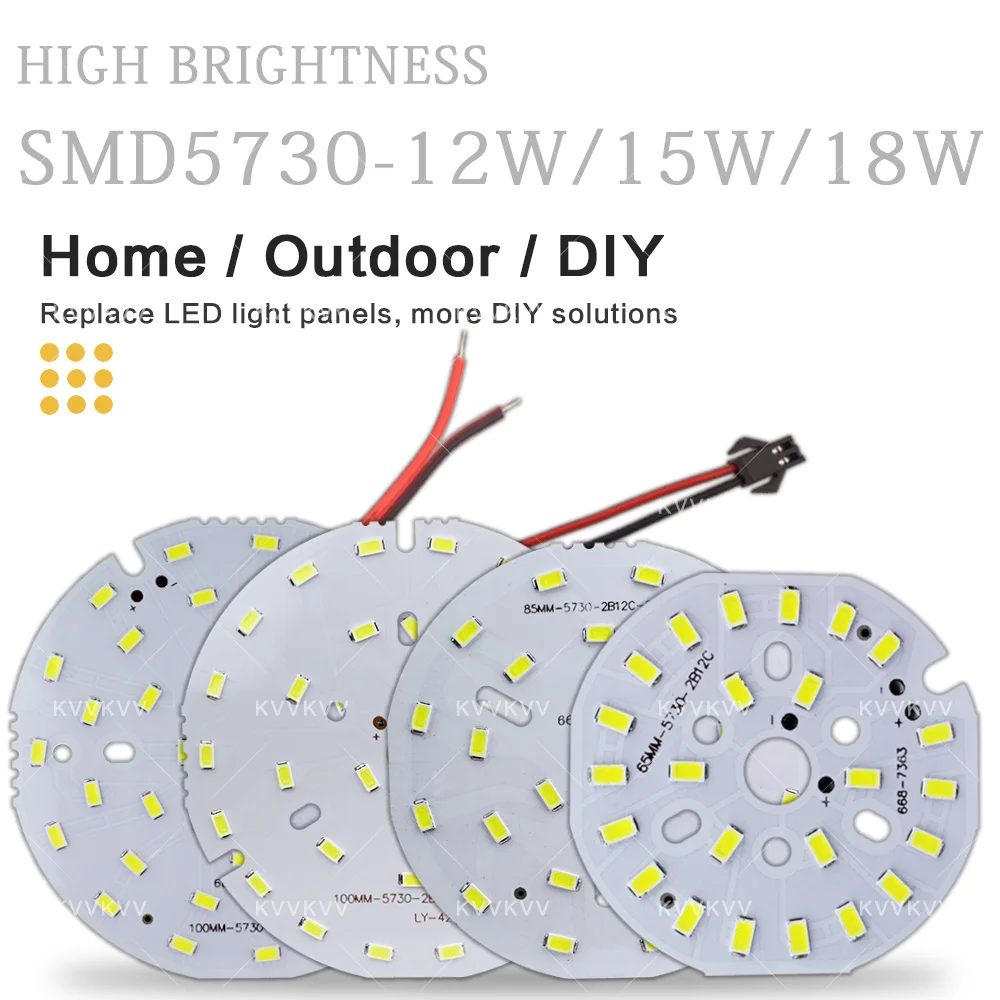 1PCS High Power LED Chip 12W 18W 15W LED Diode 65MM 85MM 100MM Bulb Lamp Round Light Source Board For LED Downlight Spotlight image 6