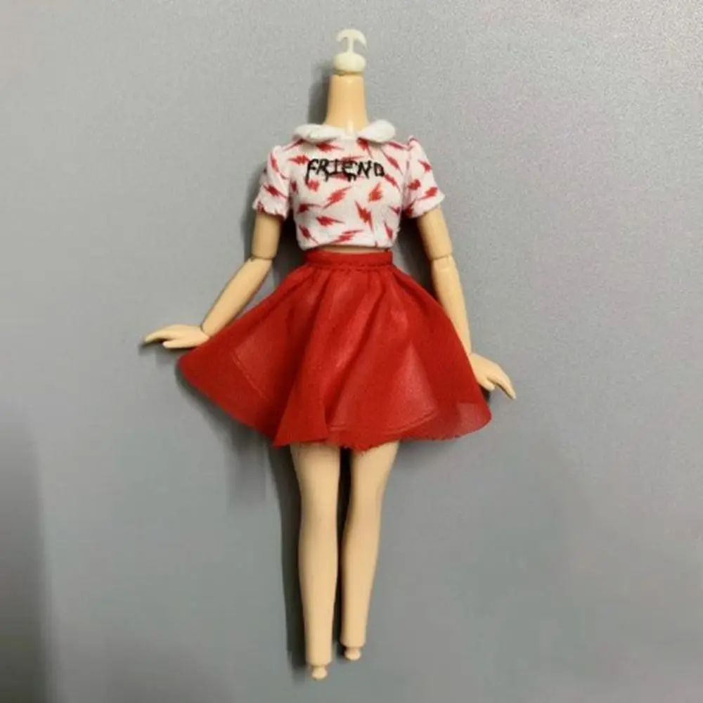 Fashion Doll T-shirt Skirt Casual Wears Cute Party Outfit Clothes Kids Toys DIY Accessories for 1/6 BJD 27~28cm Doll