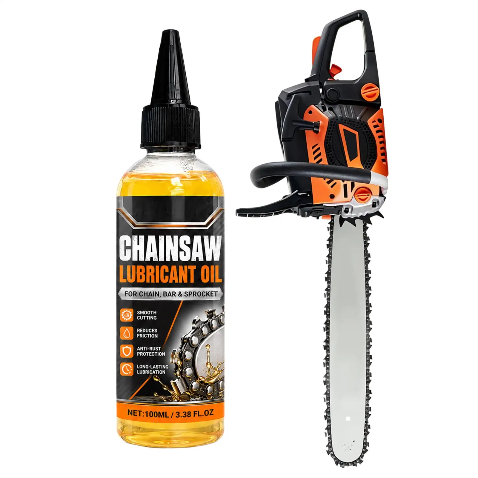 

Chain Saw Oil Chain Saw Oil For Electric Chain Saw 100ml Synthetic Solvent Rustproof Deep Penetrating Lubricant For Hedge