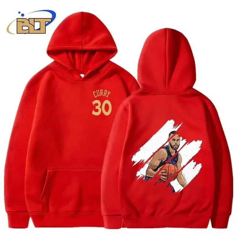 2025 Stephen Curry Sudadera con capucha para adultos con estampado de doble cara, sudadera deportiva holgada de gran tamaño, top informal para hombres y mujeres con capucha