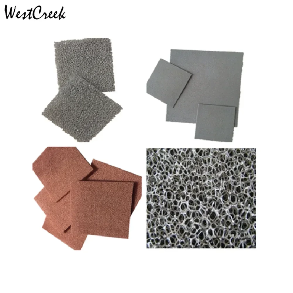 WESTCREEK Customized Size Foam Sheet Nickel Copper Aluminum Foam Ag Silver Metal Foam