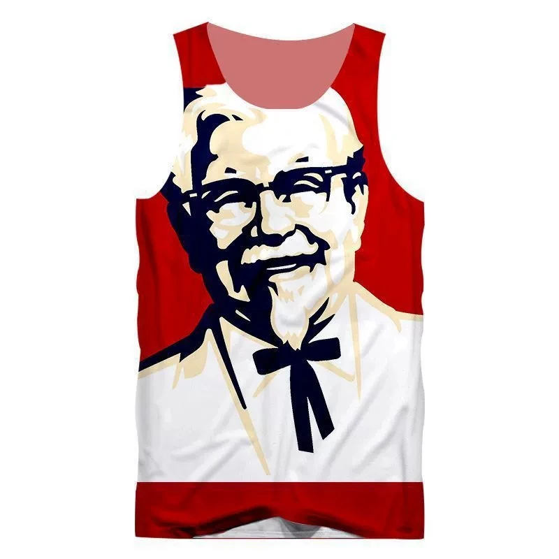 

KFC 3D Printed Casual Tank Tops Summer Undershirt Shirts Streetwear for Men/Women Fashion Vest Size S-7XL Gym Clothing