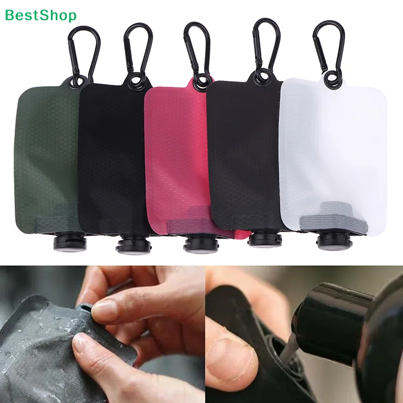 ♥ حقيبة سائلة قابلة للطي - حاوية سفر كبيرة الحجم قابلة لإعادة الاستخدام لمستلزمات النظافة والسوائل والاستخدام في الهواء الطلق #1