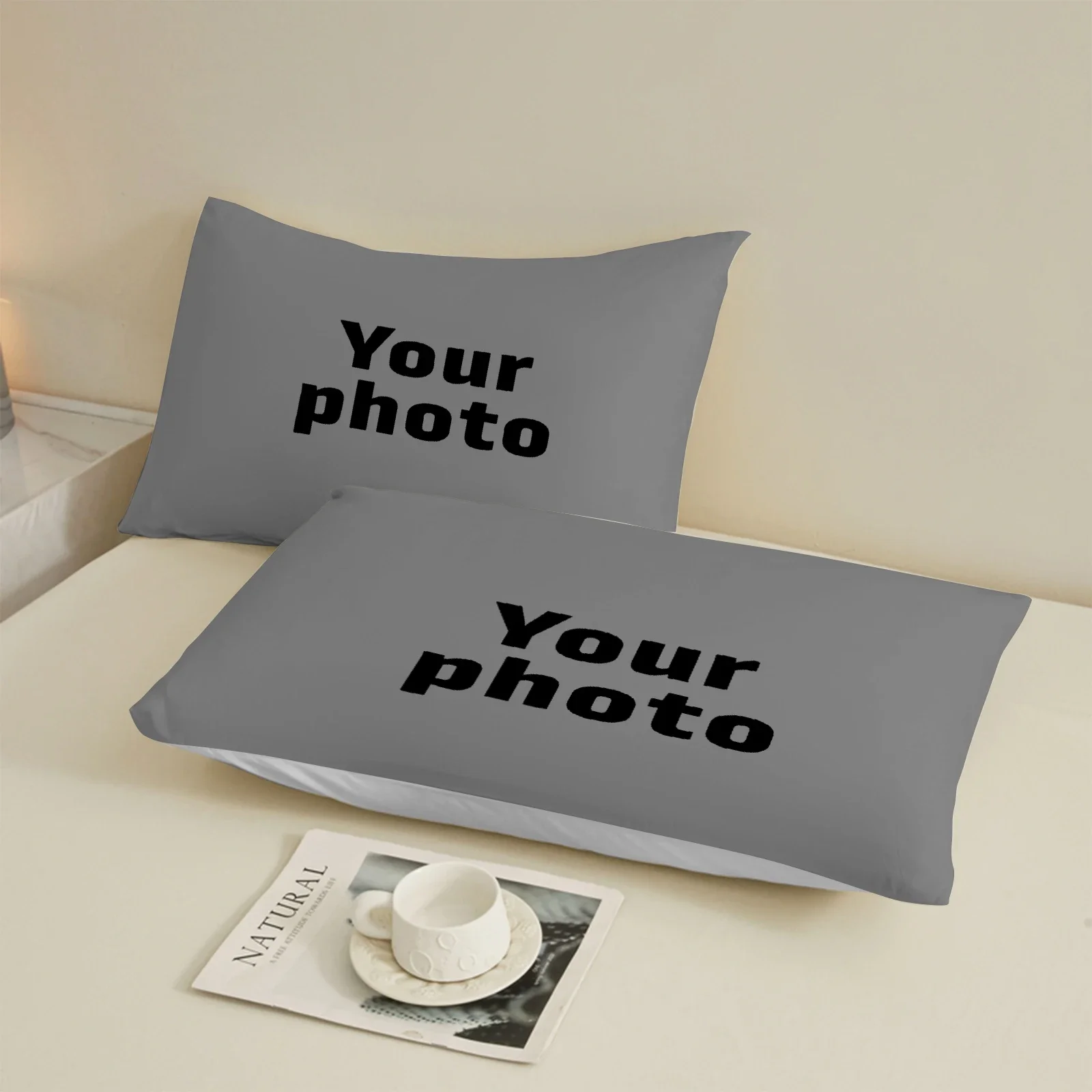 Custom Photo Bedding Set 3D Printed Duvet Cover Set Upload Your Photo Logo Soft Single Double Queen Size Bed Set For Home Decor