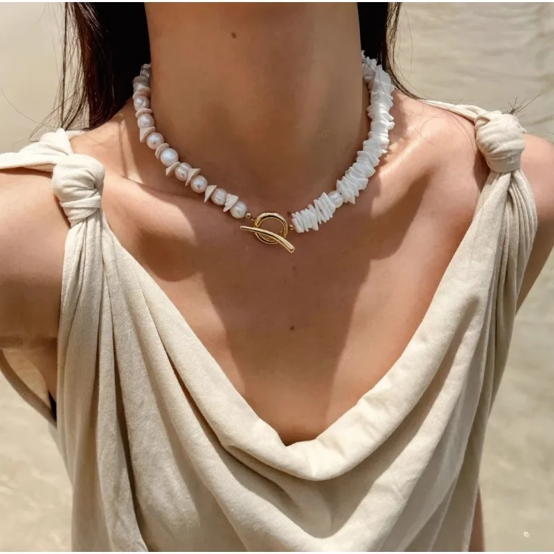 Shell Necklace Holiday Series Original Niche Beaded Design Simple Temperament Choker Jewelry M042