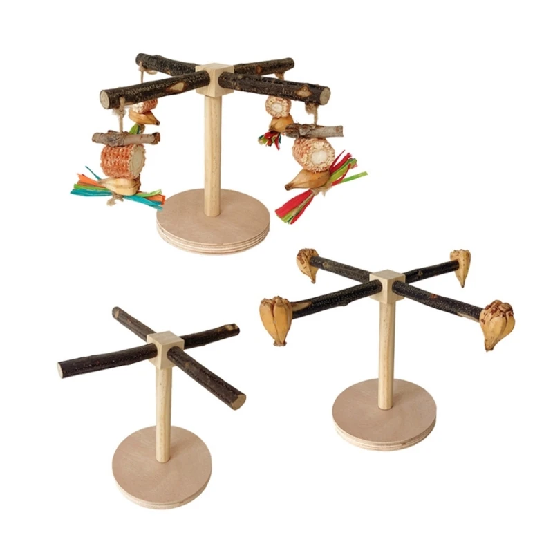 Bird Perch Rotating Molar Stand for Parrots Conure Supplies Budgies Grinding Scratchers for Small Parrots