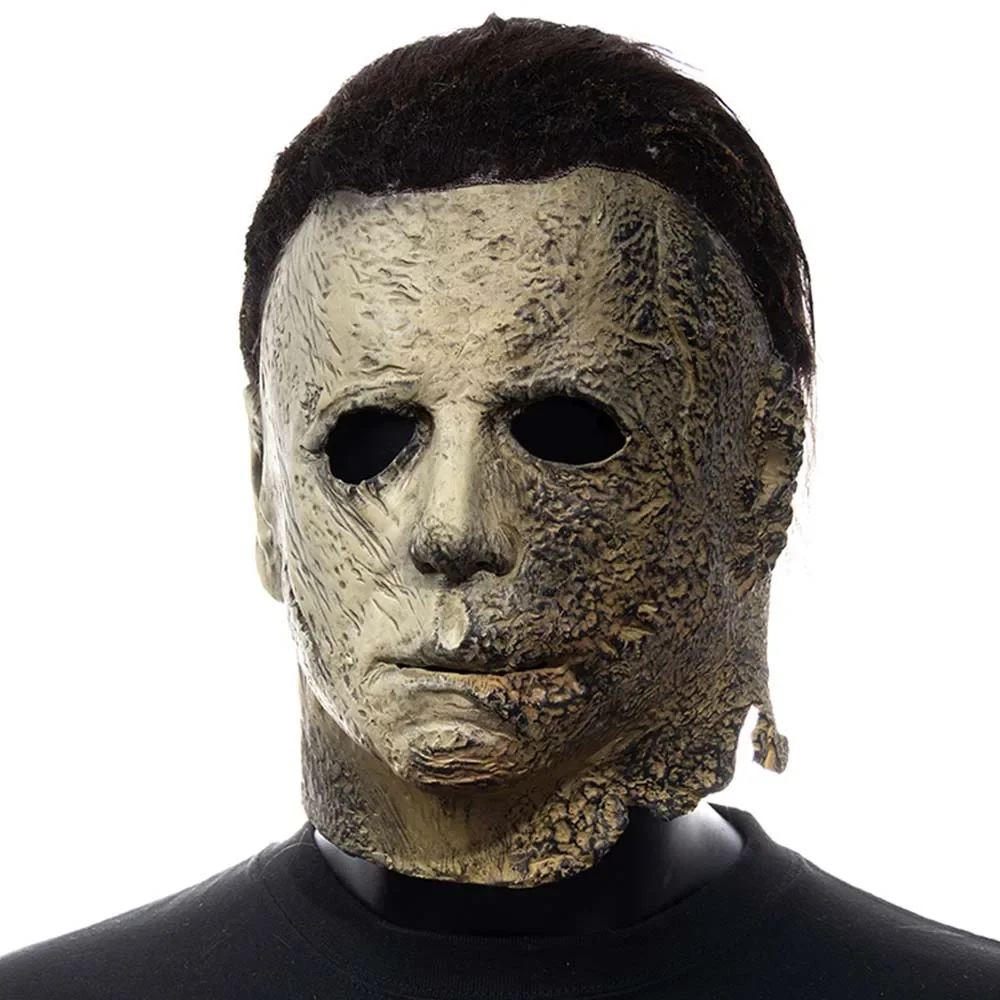 

Masque d'horreur Michael Myers pour Halloween, Cosplay, tueur de démons sanglant et effrayant, casque en Latex, accessoires de