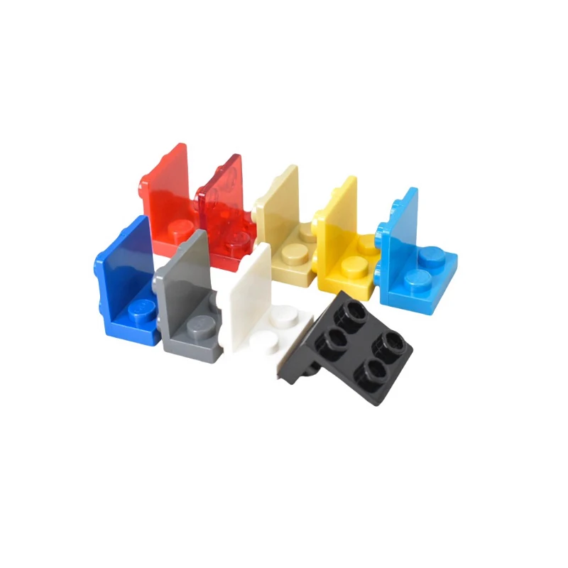 

60 шт., совместимые с MOC, детали строительного блока 99207, 1x2-2x2, обратный кронштейн, настенная панель, сделай сам, детская игрушка в подарок