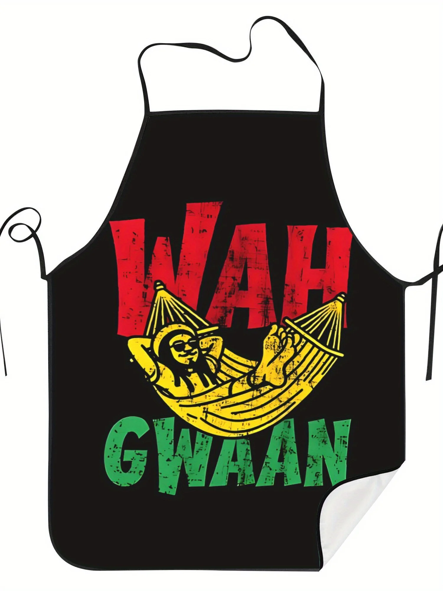 Delantal Wah Gwaan Sloth Hammock, regalo para hombre, diseño Rasta, para cocina, repostería, estilo Jamaica Reggae, para chef, divertido.