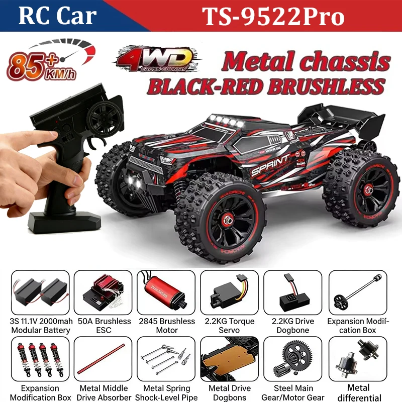 

WLtoys 9522 PRO 85KM/H High-speed RC Car Brushless 4WD Drive Off-road Drift 1:16 Professional Racing Car 9522 50KM/H Boy's Toy