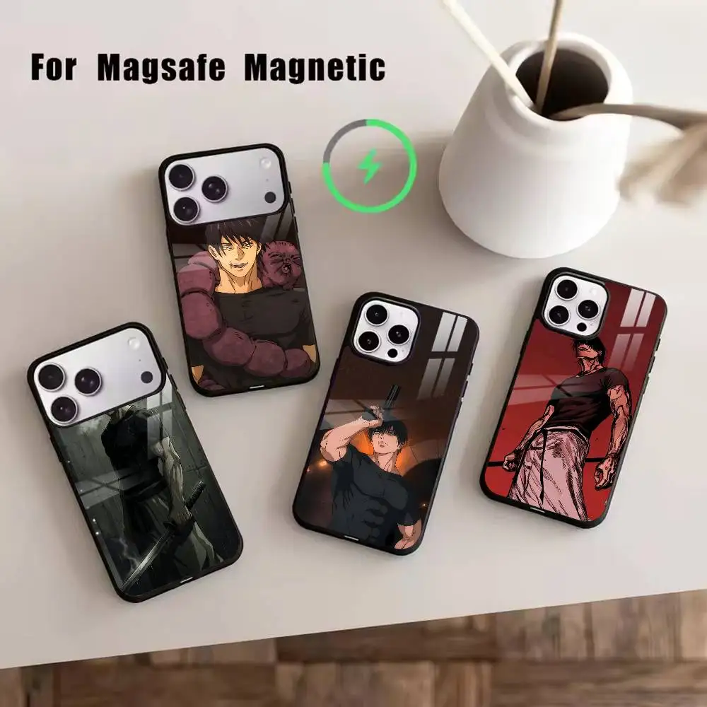 

Toji Toji F-Fushiguro Phone Case For iPhone17,16,15,14,13,12,11 Plus,Pro Magnetic with Magsafe Wireless Charging