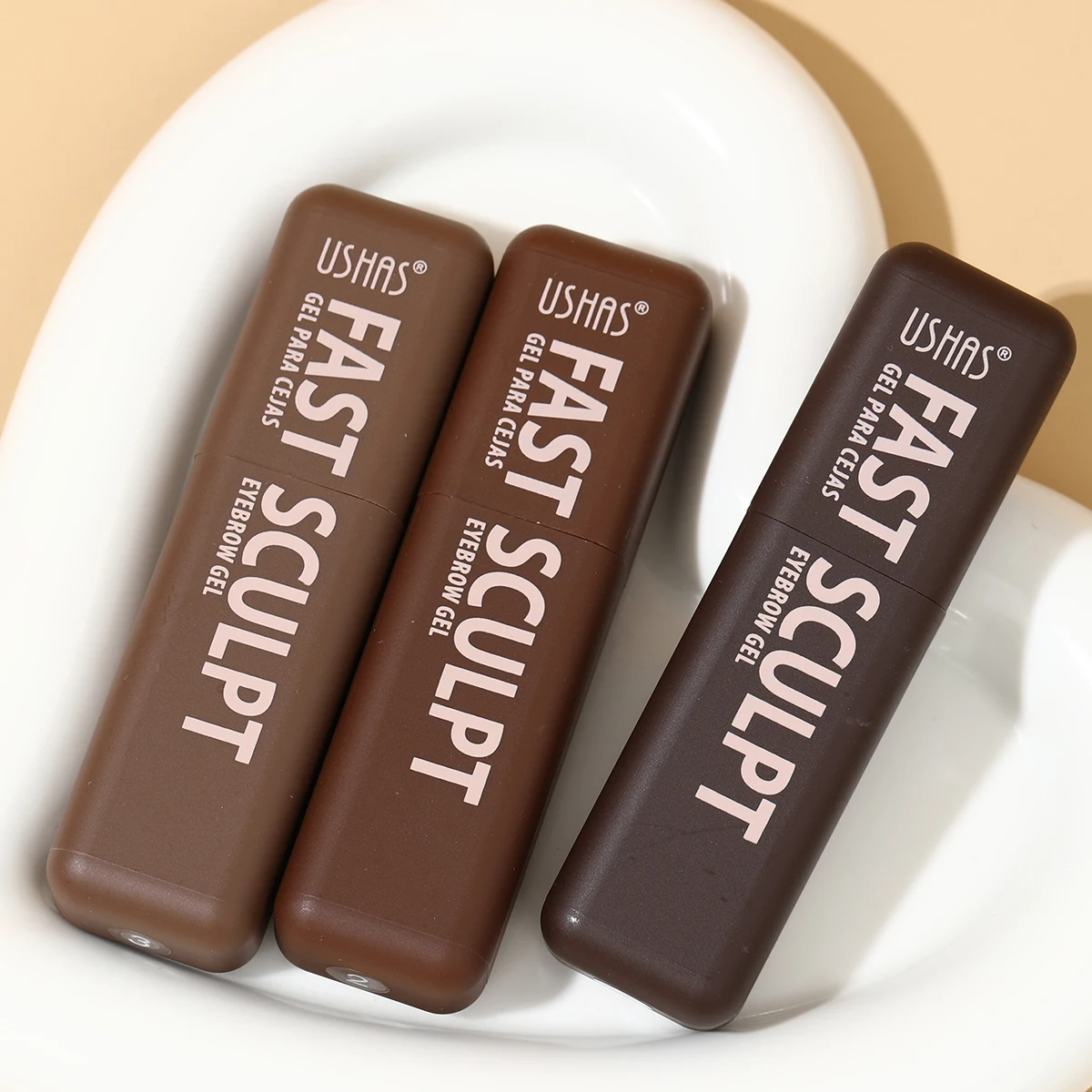 صبغة الحواجب من USHAS، تأتي مع فرشاة حواجب، مقاومة للماء والعرق، ليس من السهل أن تتلاشى، إعداد سريع، حواجب طبيعية #6