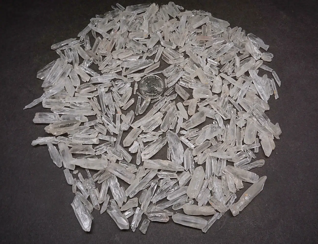 Quartz Crystal Collection 1/2 LB Natural Clear Points EXTRA SMALL Seed Crystals