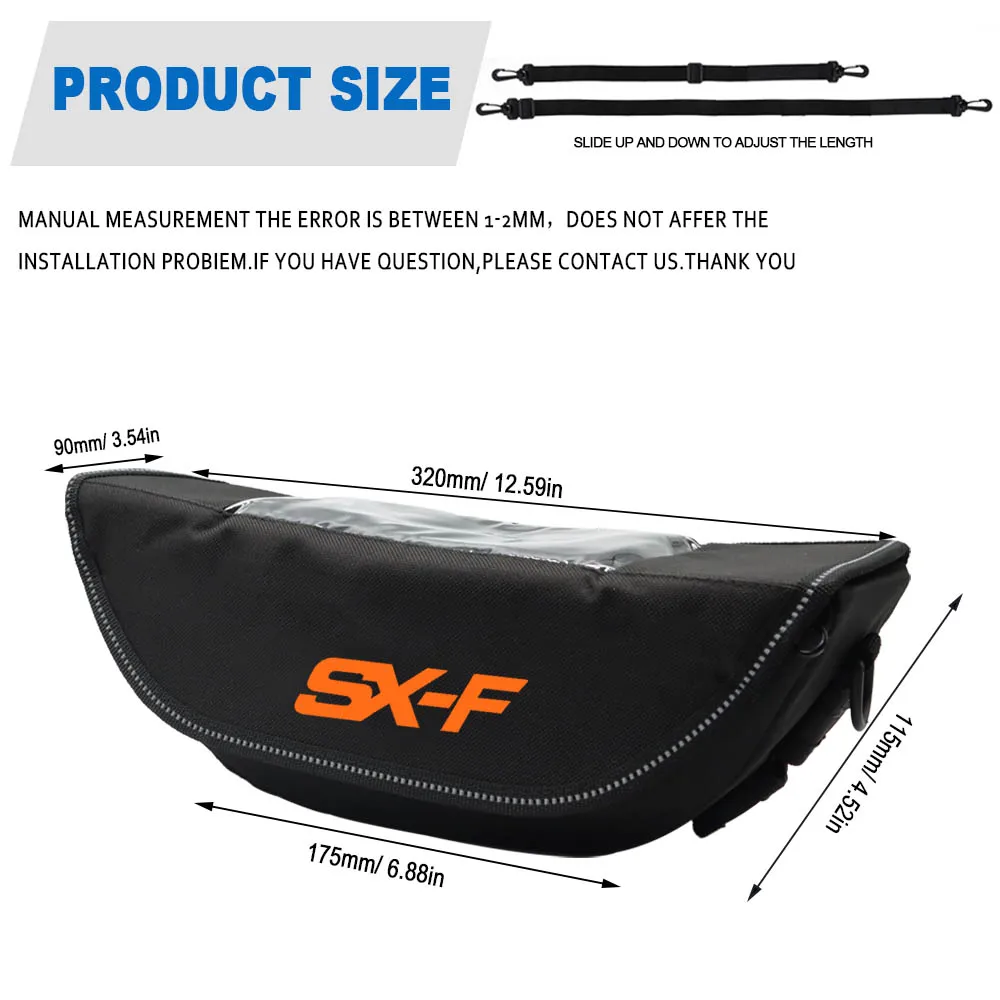 Sac de rangement étanche et anti-poussière pour guidon de moto pour 450 350 250 SX-F 250 150 125 85 65 50 SX