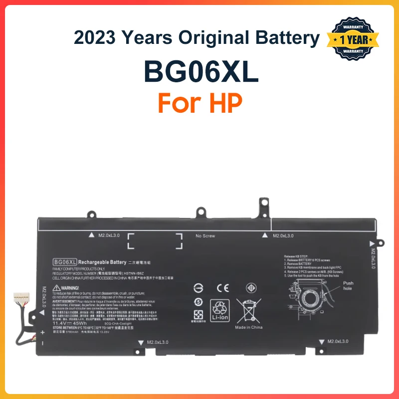 Batería BG06XL para HP EliteBook 1040 G3 (P4P90PT), BG06XL, HSTNN-Q99C, 804175-1B1, 804175-1C1, 804175-181, 45WH