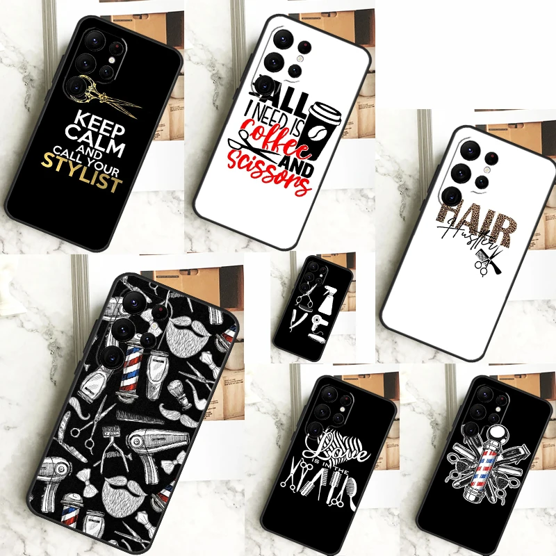 Hair Stylist Hairdresser Cover For Samsung Galaxy S24 S23 S22 S21 S20 FE Ultra Plus S8 S9 S10 Note 10 20 Ultra Case