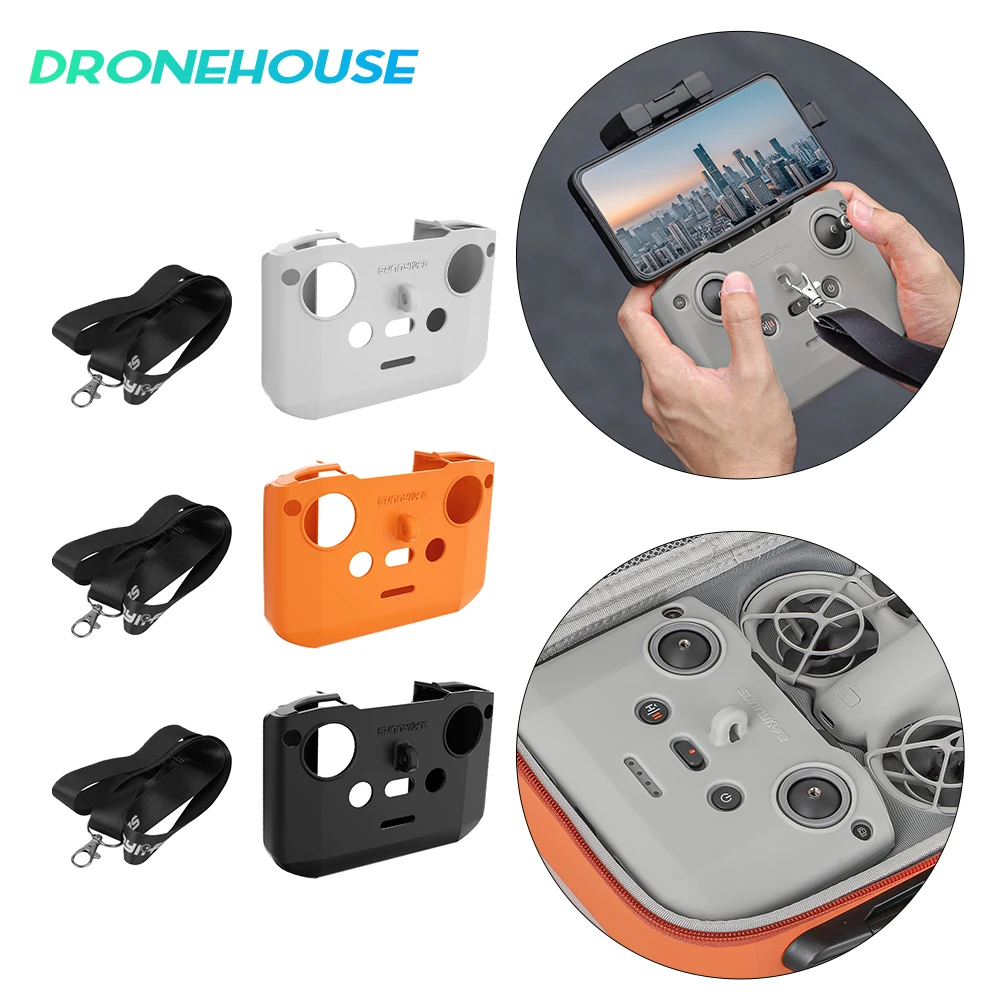 Silicone Cover For DJI Neo/Air 3S Anti-bump Dust-proof Protective Case Lanyard For RC-N3/N2/N1 Remote Control Accessories