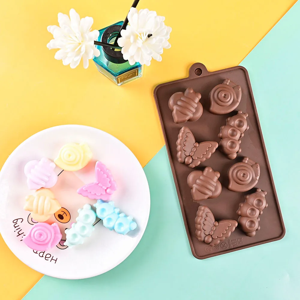 Insect Butterfly Bee Silicone Mold Chocolate Candy Mould Ice Plaster Clay Resin Molds Baking Tool