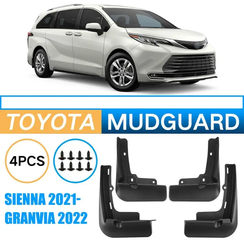 

4 PCS Car Mudguards For Toyota Granvia 2022 and Sienna 2021-2024 Cladding Splash Mud Flaps Mud guard Mudflap Accessories