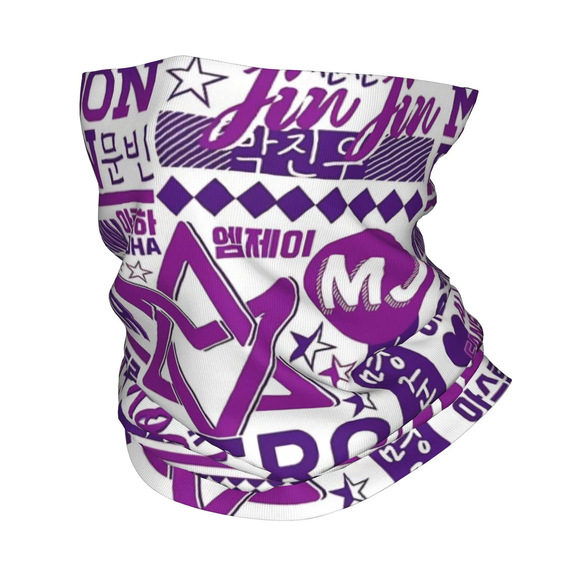 Kpop Astros MJ Jinjin Cha Eun woo Yoon San ha روكي باندانا الرقبة الجراب للتزلج الدراجات النساء الرجال التفاف وشاح عقال أكثر دفئا