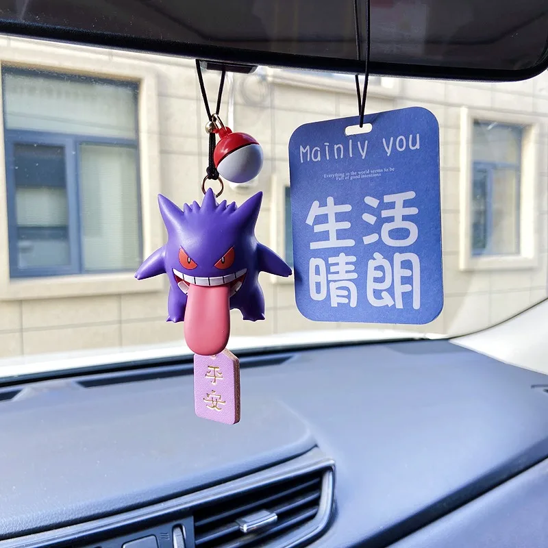 Pendentif de voiture Original Pokemon, pendentif de rétroviseur de voiture mignon, modèle Pikachu Psycanard, figurine, accessoires de parfum, cadeaux Anime