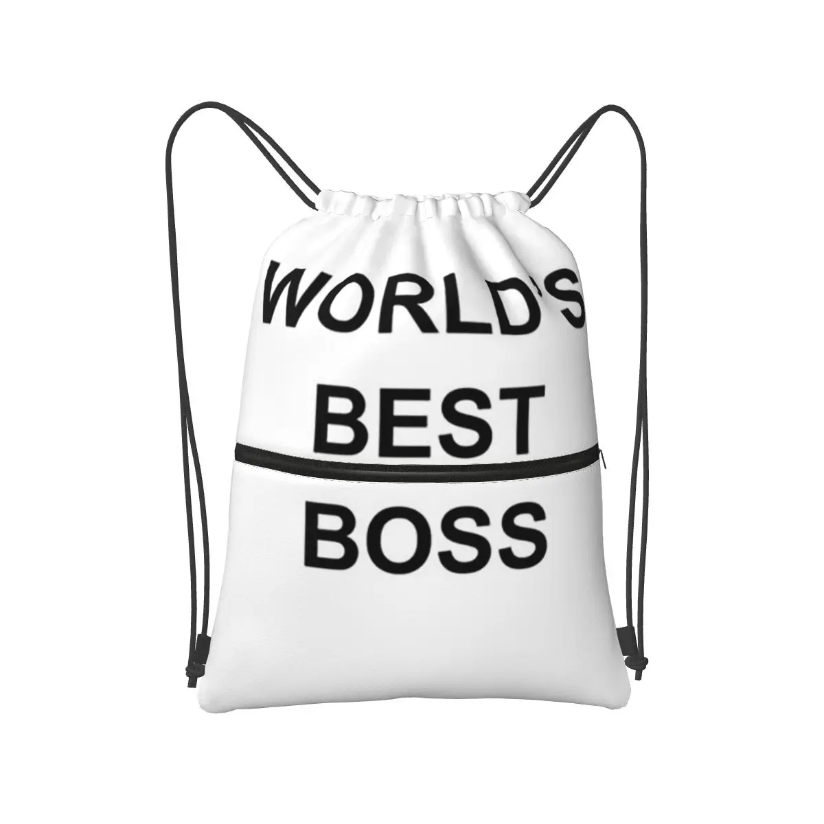 Worlds Best Boss The Office Dunder Mifflin Backpacks Fashion Drawstring Bags Storage Bag Book Bags for Travel Students