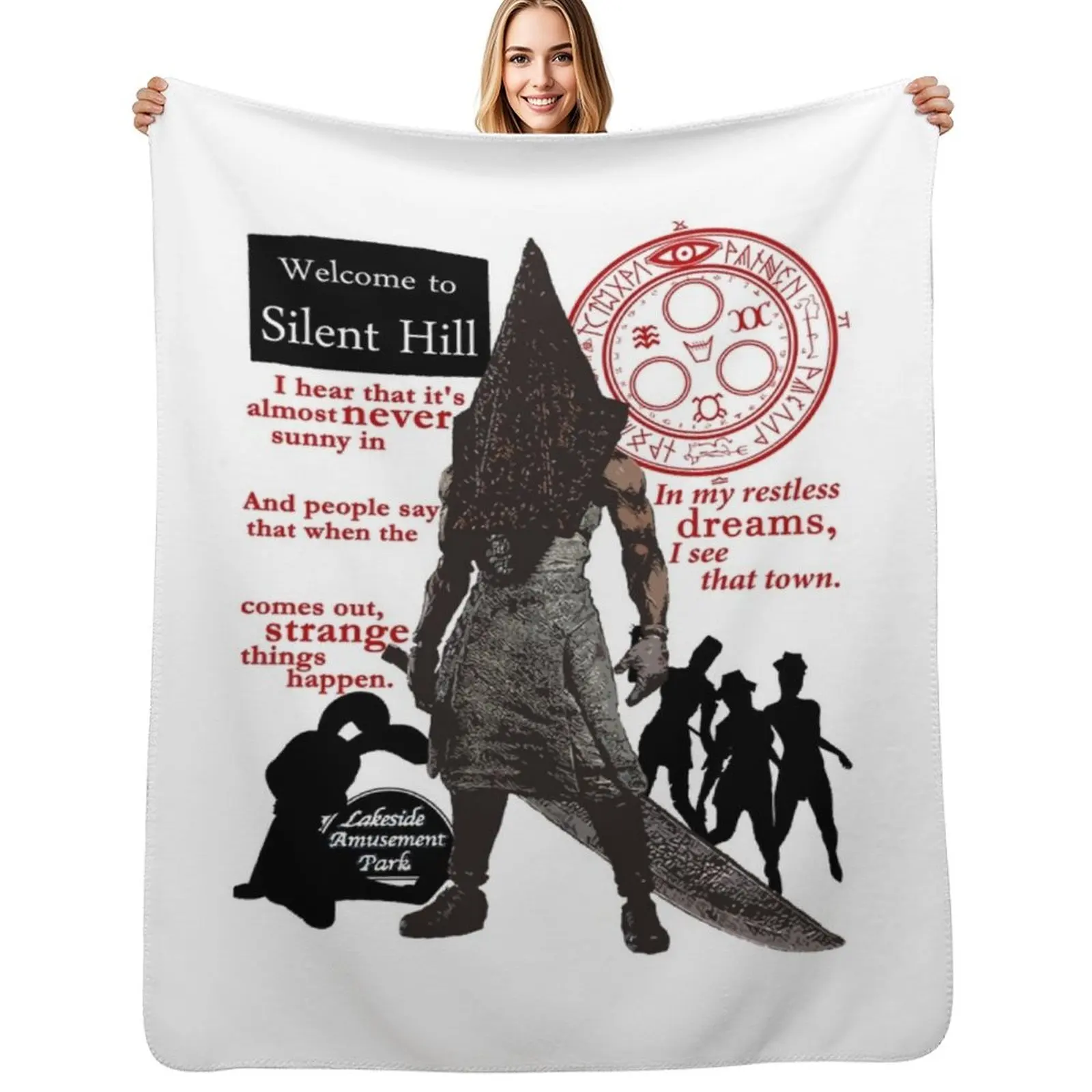 

Silent Hill Throw Blanket Warm Accent Blanket for Living Room Decoration