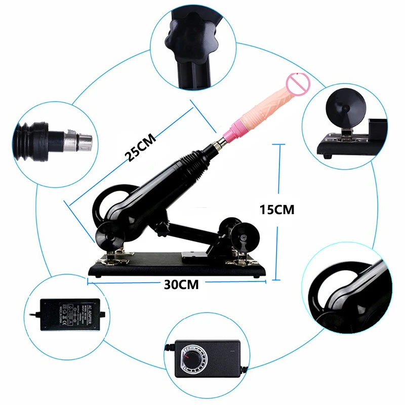 Portable Autotmatic Telescopic Sex Machine Thrust Gun for Women and Men Sex Toys Adjustable Love Machine with 3XLR Attachments