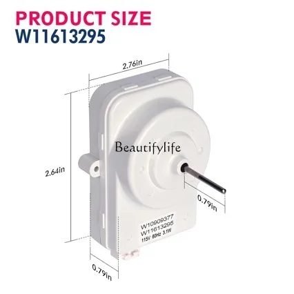 مروحة مكثف ثلاجة ، محرك W11613295 ، بجهد V ، W10909377