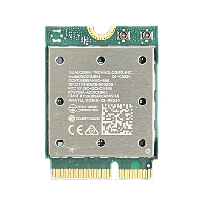 ثلاثي الموجات Wifi7 QCNCM865 بلوتوث 5.4 بطاقة واي فاي لاسلكية Wifi7 QCNCM865 لاسلكي 2.4Gbps بلوتوث 5.4 واي فاي لاسلكي لـ Win11