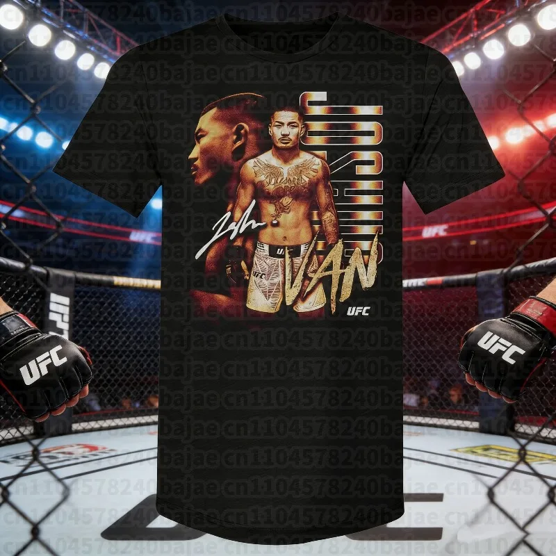 

2025-26, летняя футболка UFC Ultimate Fighting Championship, мужская и женская повседневная спортивная футболка из 100% хлопка с принтом, удобный свободный топ