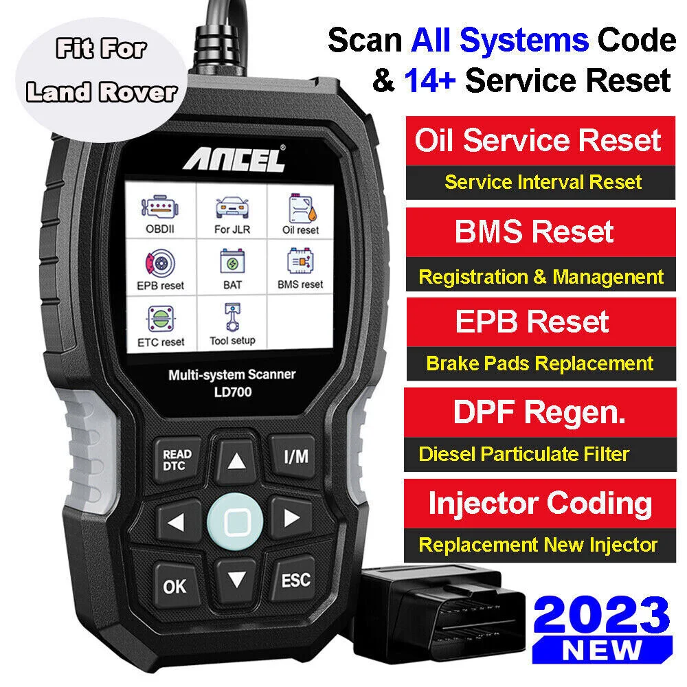 ANCEL LD700 For Jaguar For Land Rover Car All System OBD2 Scanner Code Reader Reset EPB Oil Reset Check Engine Diagnostic Tool