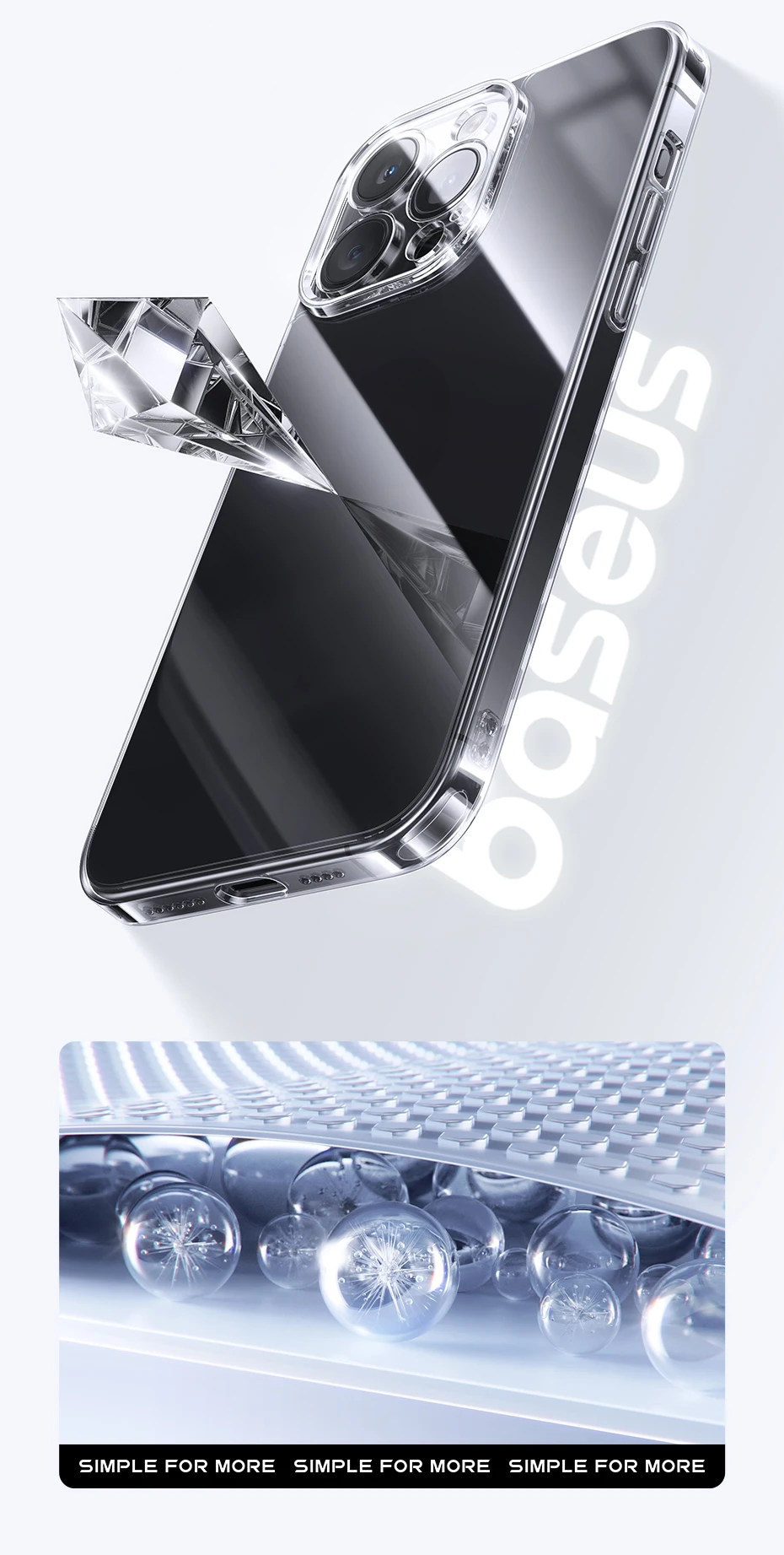 Baseus Gehärtetes Glas Hülle für iPhone 17 16 Pro Max Transparente Harte Robuste Corning Gorilla Glas Schutzhülle für iPhone 17 16 Pro Max – Detail 9