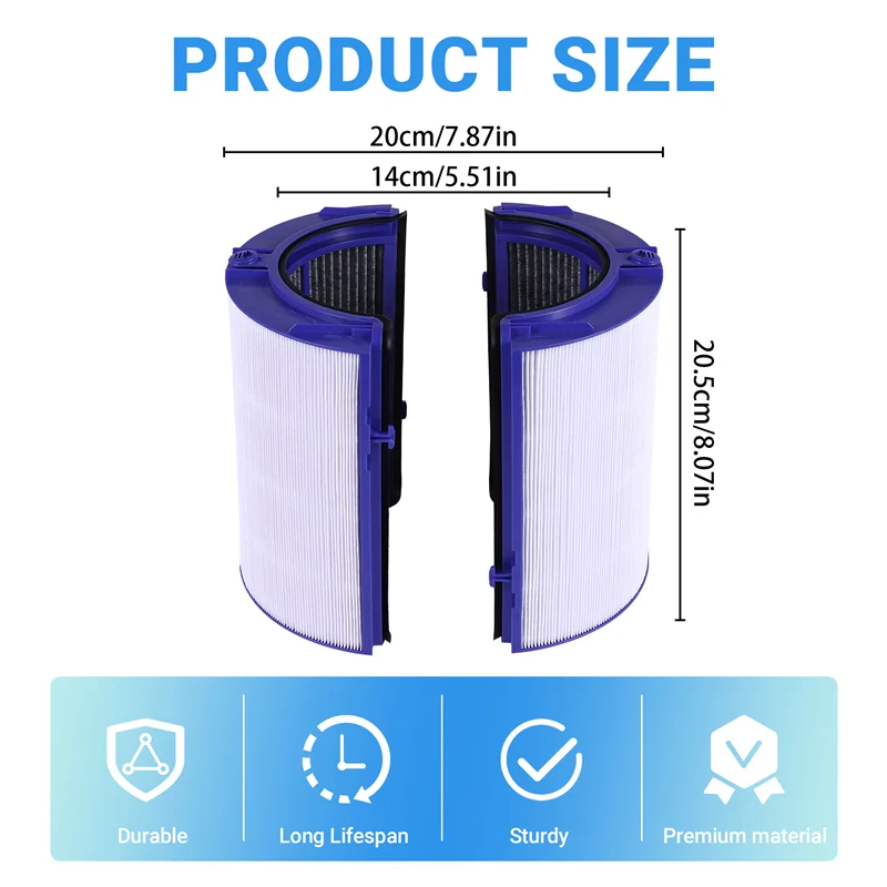 

ZZ-сменный HEPA-фильтр для Dyson TP06 HP06 PH01 PH02, очиститель воздуха, набор HEPA-фильтров, сравните с деталью 970341-01