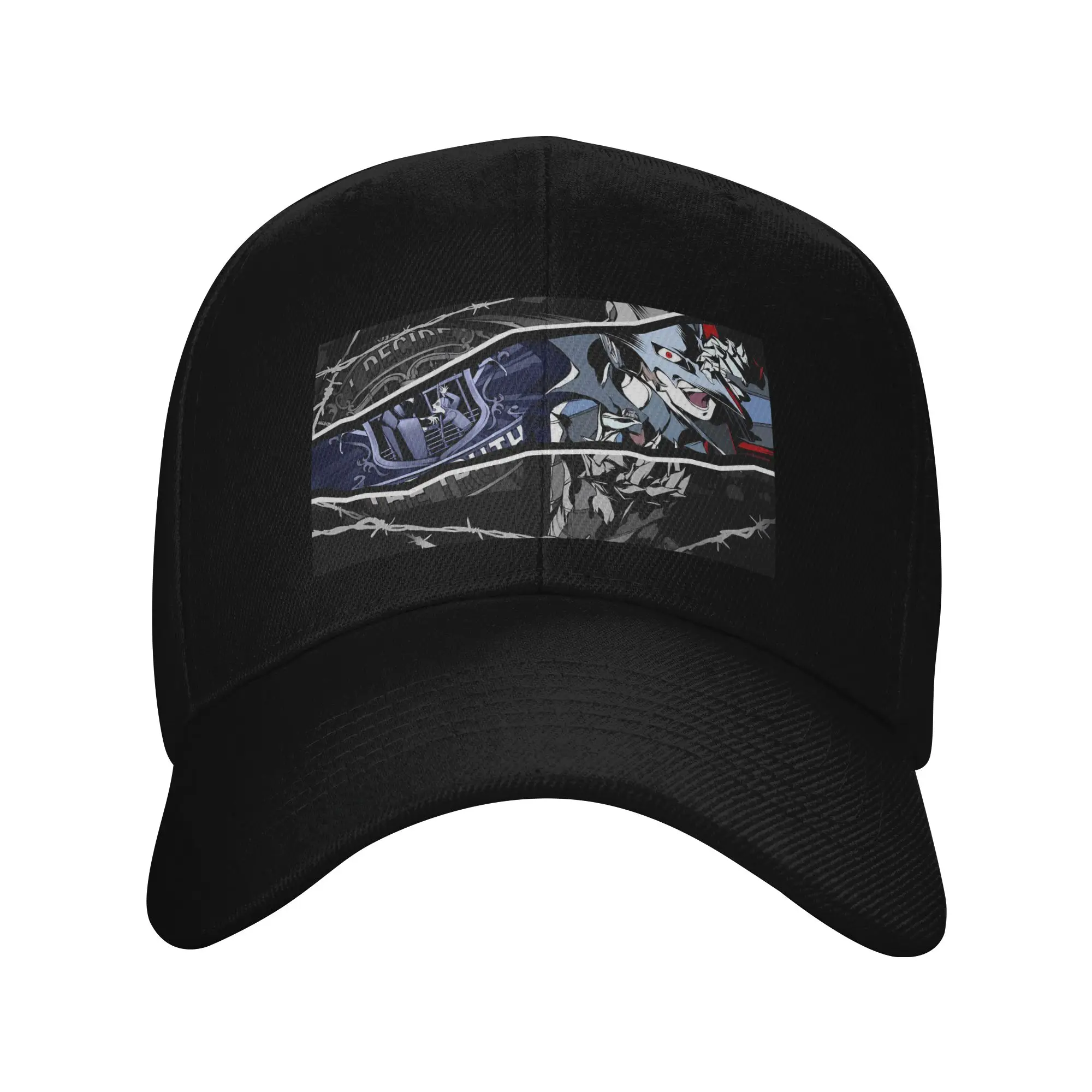 Unhinged Goro Akechi Battle Victory Screen Trendy Baseball Cap Halloween Metal Buckle Trucker Cap