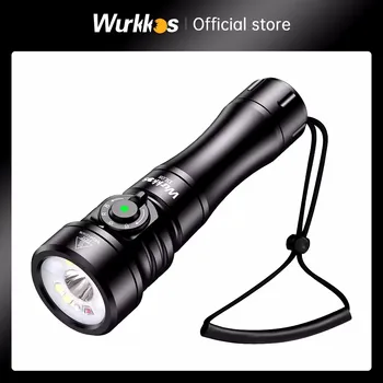 Wurkkos DL08 Güçlü 3600lm El Feneri 21700 Döner Manyetik Anahtarlı Şarj Edilebilir Dalış Işığı 6500K Sualtı Meşalesi IP68