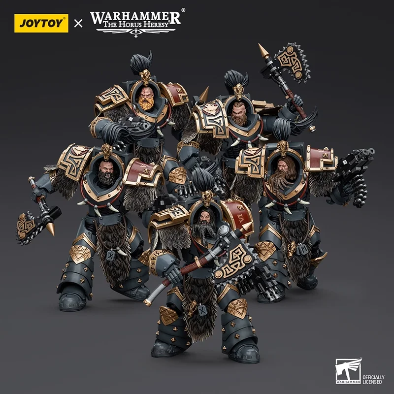 

Joytoy Dark Horus Heresy Space Wolf Varagil Wild Wolf Guard 1:18 Scale Five-Man Action Figure Set Collectible Toys for Adults