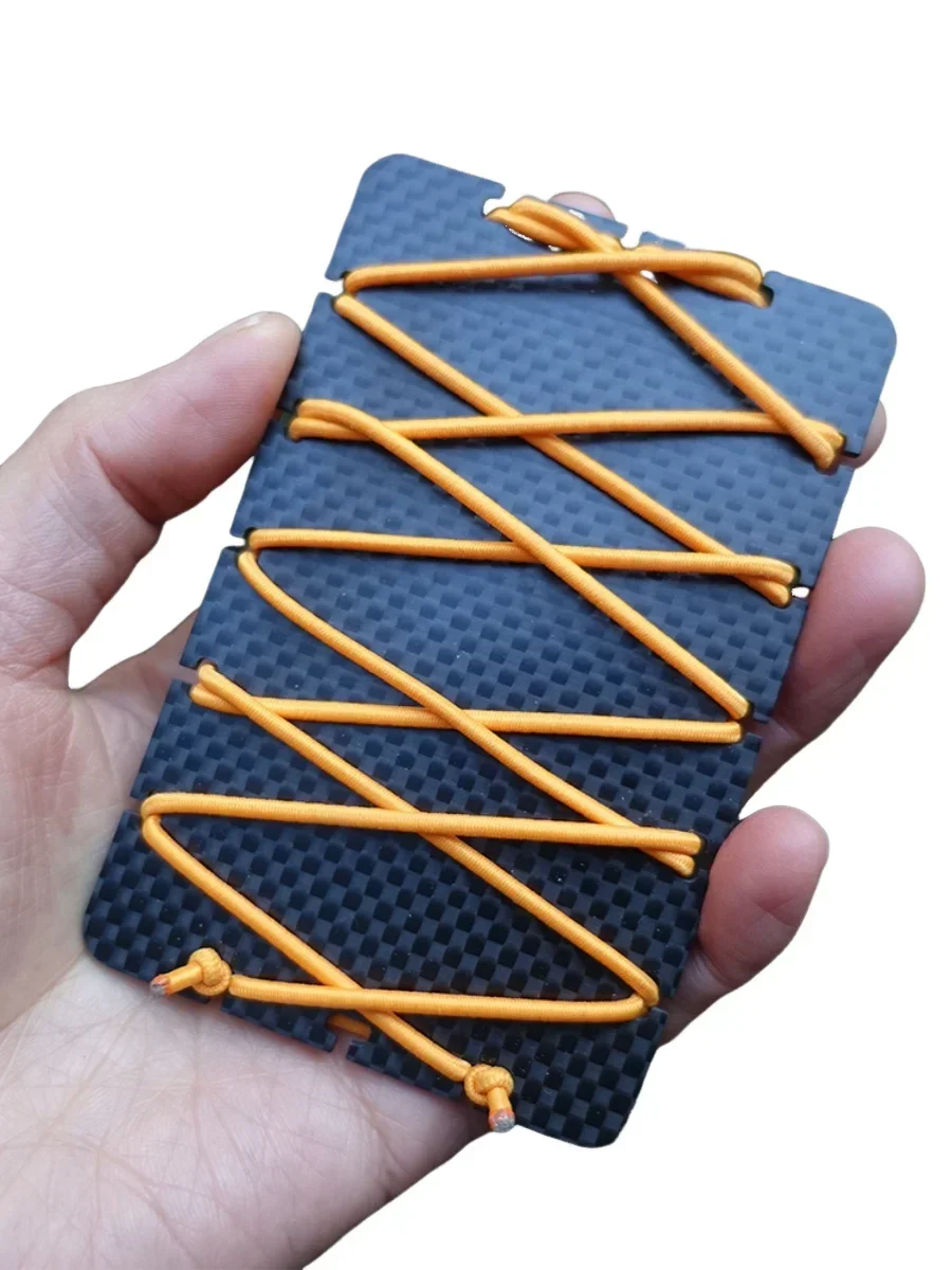 Carbon Fiber Multifunctional Tool Retractable Card Elastic Rope High-End Custom Hand-Woven
