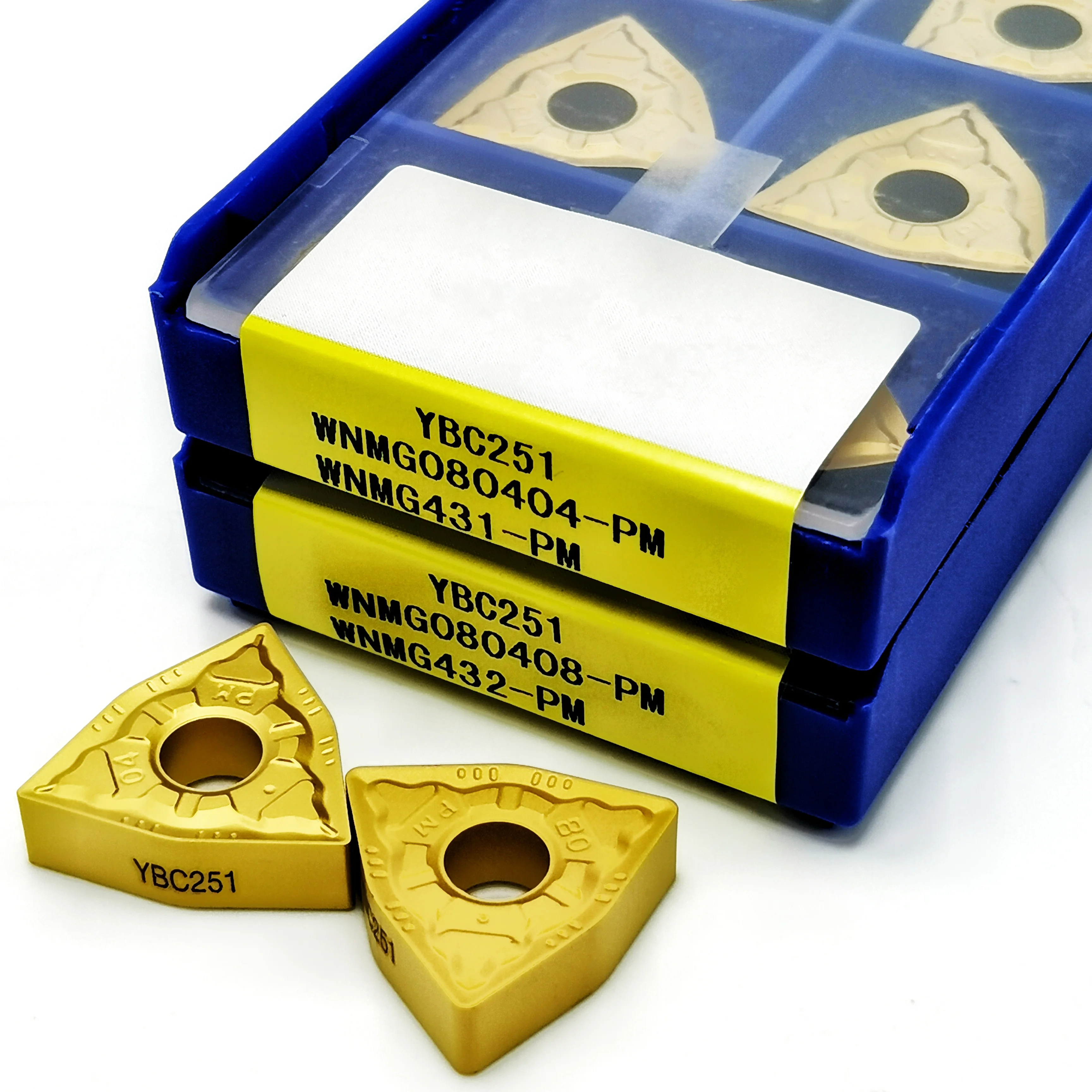 10Pcs Originele WNMG080404-PM YBC251 WNMG080408-PM YBC251 Cnc Machine Tool Insert Carbide Tool Externe Draaigereedschap WNMG0804