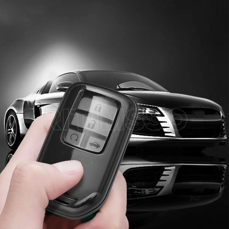 New Soft TPU Car Remote Key Case Cover Shell Fob for Honda Vezel City Civic Jazz BRV BR-V HRV Protector Car Accessories