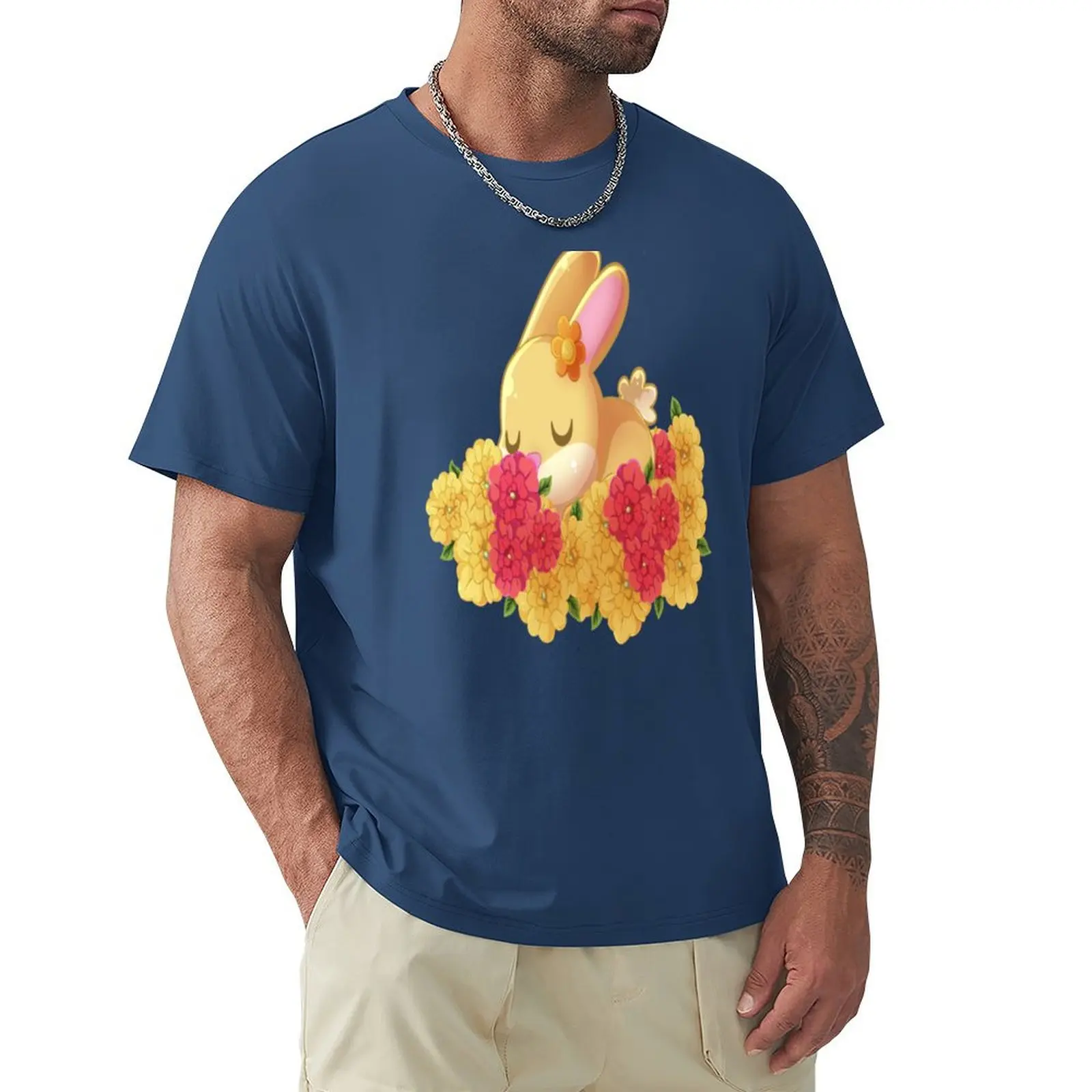 Floral Peony Bunny T-shirt cute tops hippie clothes tops summer clothes clothes for men